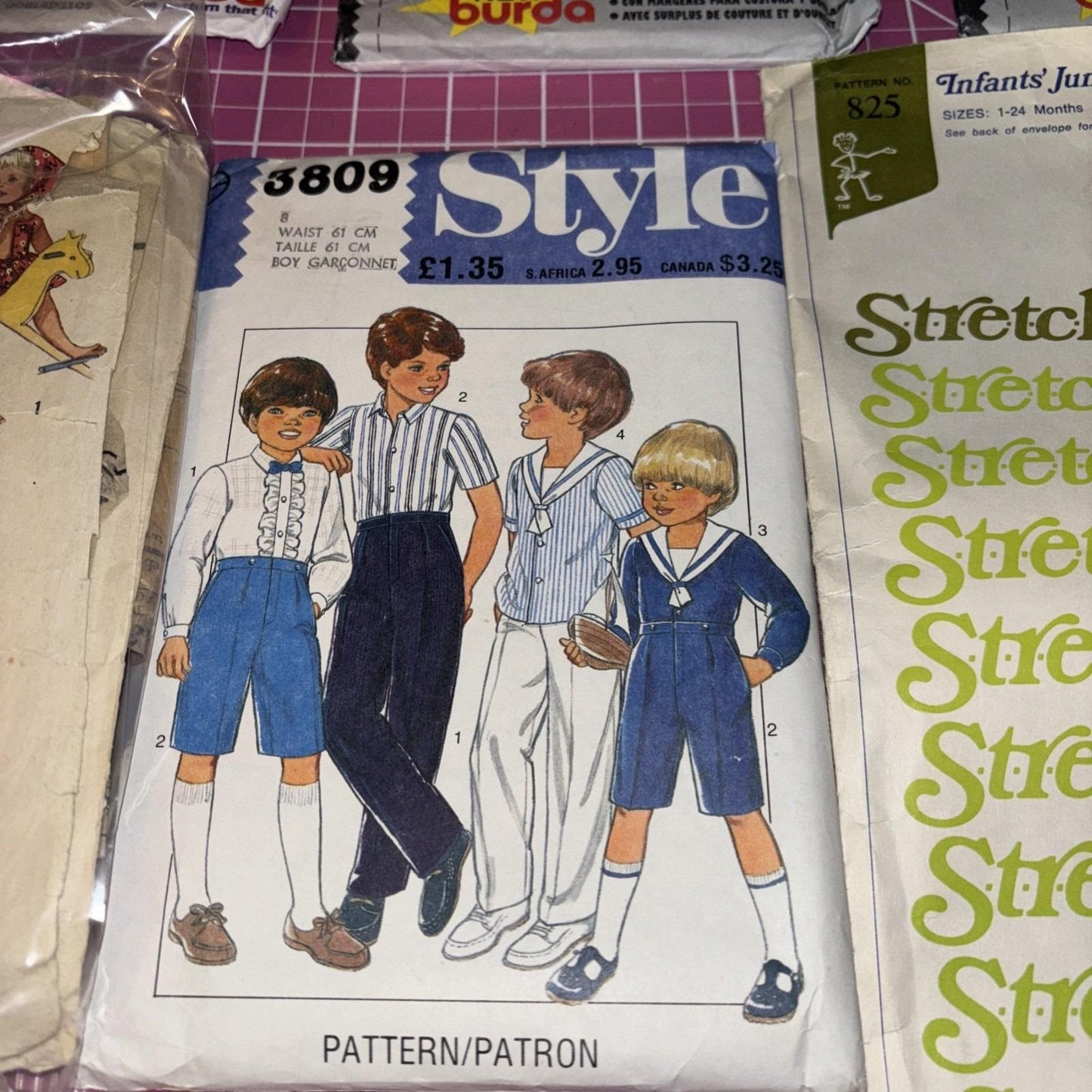 Lot of Vintage Sewing Patterns • Burda + Stretch & Sew + Style + Simplicity OOP