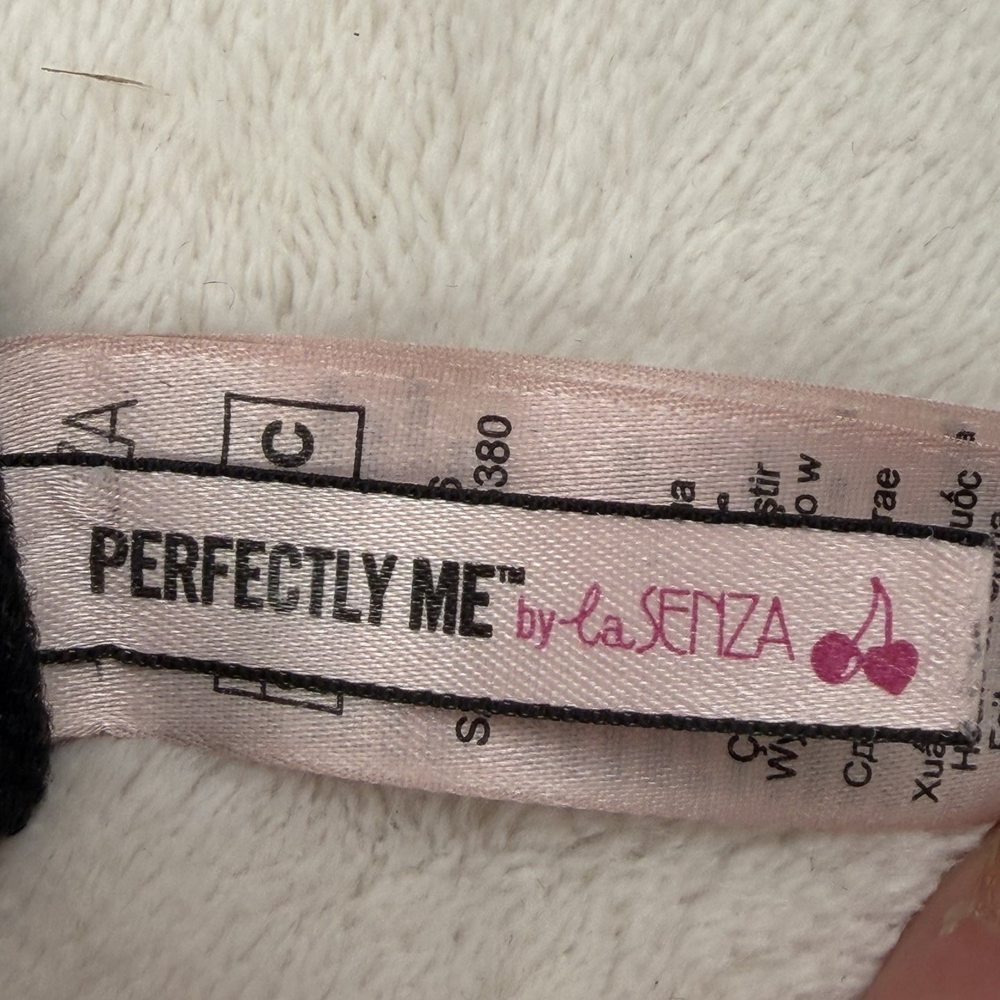 La Senza Perfectly Me Lace Bra Black White Stripe Underwire 36C Y2K Princesscore