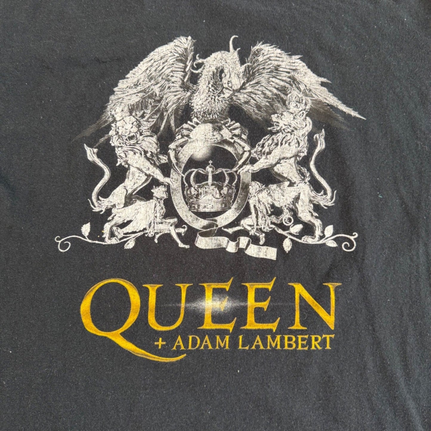 Queen Adam Lambert T Shirt Rhapsody Tour 2019 Band Tee Rock Music Black Large