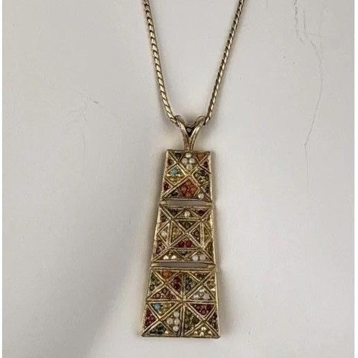 Vintage D'Orlan "Buried Treasure" 24" Gold-Plated Necklace — Canadian Designer,