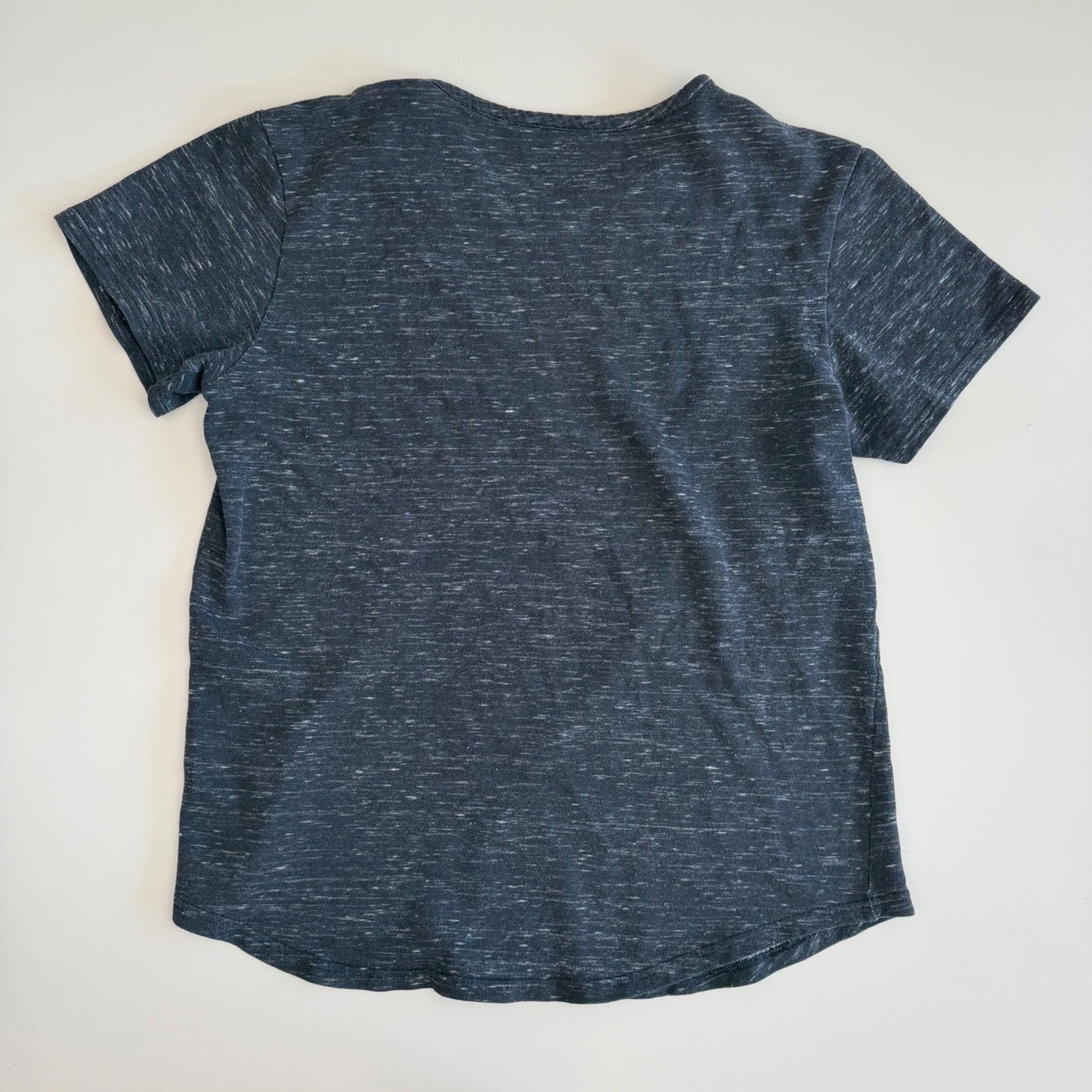 Sunday Work Clothes Space Dye T-Shirt Charcoal Gray Curved Hem  Gorpcore Large