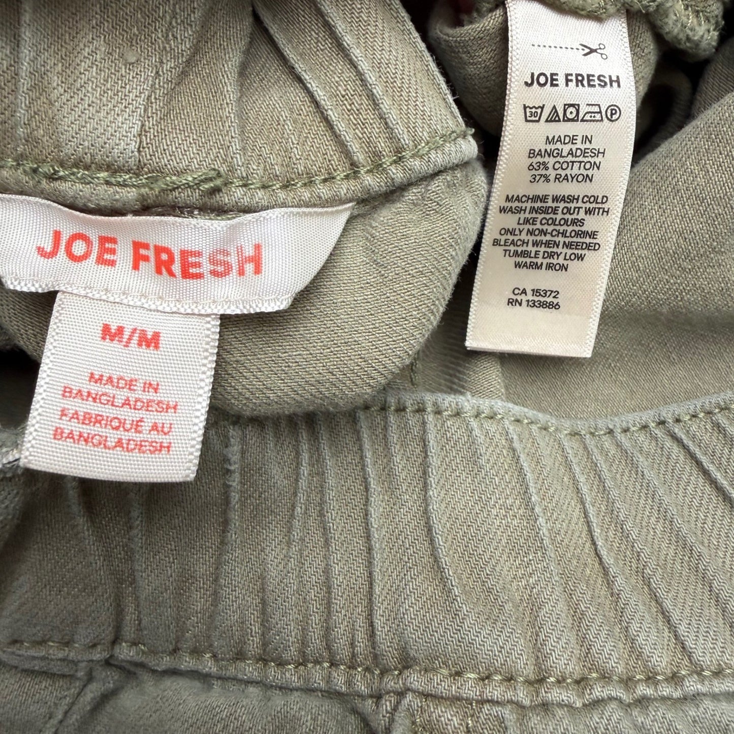 Joe Fresh Utility Shorts Olive Green Gorpcore Cargo Hiking women's Sz Medium