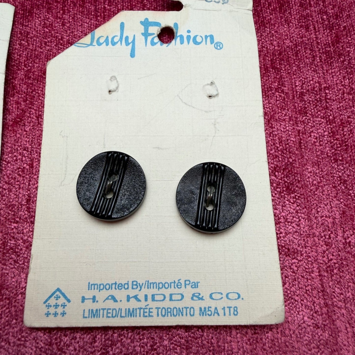 Lady Fashion Vintage Buttons 6 Cards Marbled Pearlescent Retro Sewing Notions