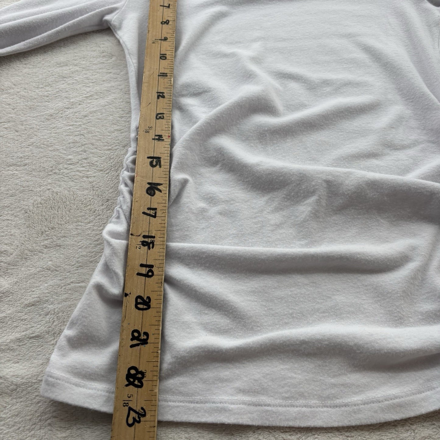 Paraphrase women's basiccore white mock neck long sleeve top classic sz small