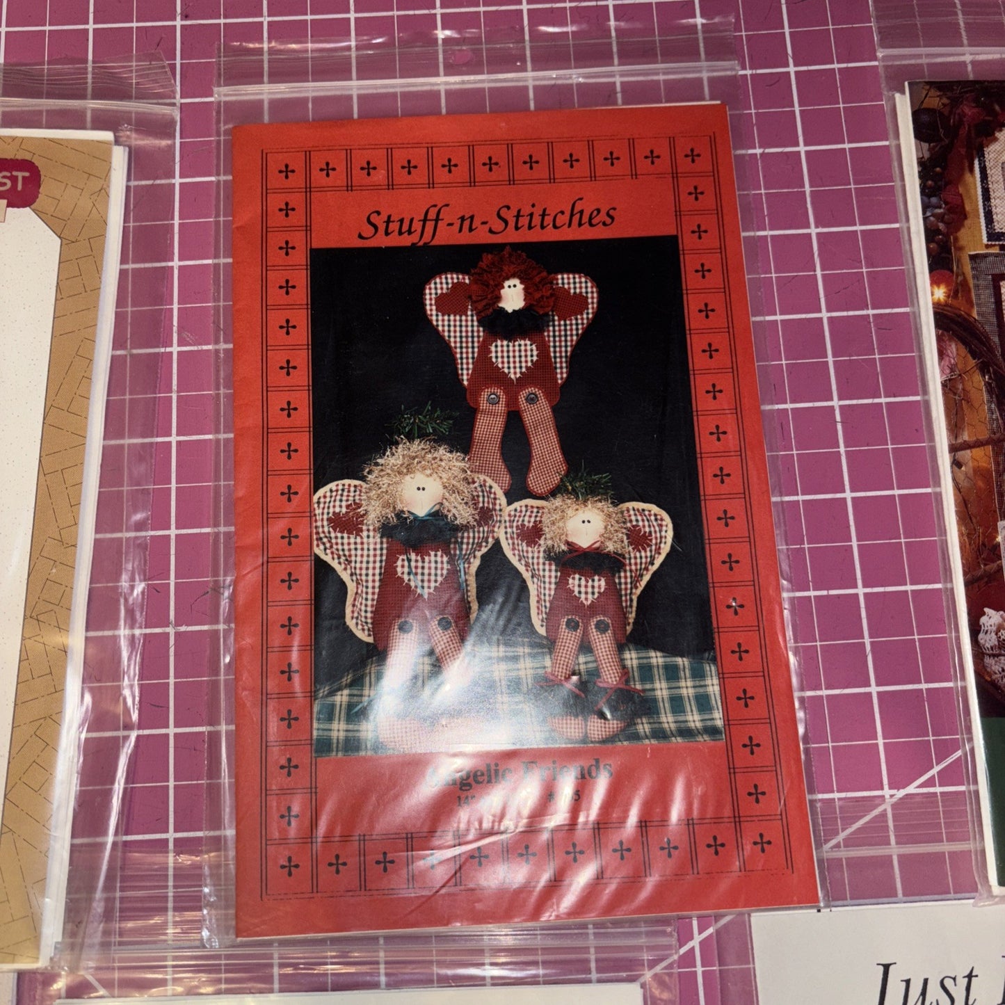 Lot 10 Craft Quilt Sewing Patterns • Christmas Stockings Organizer Bags Angels