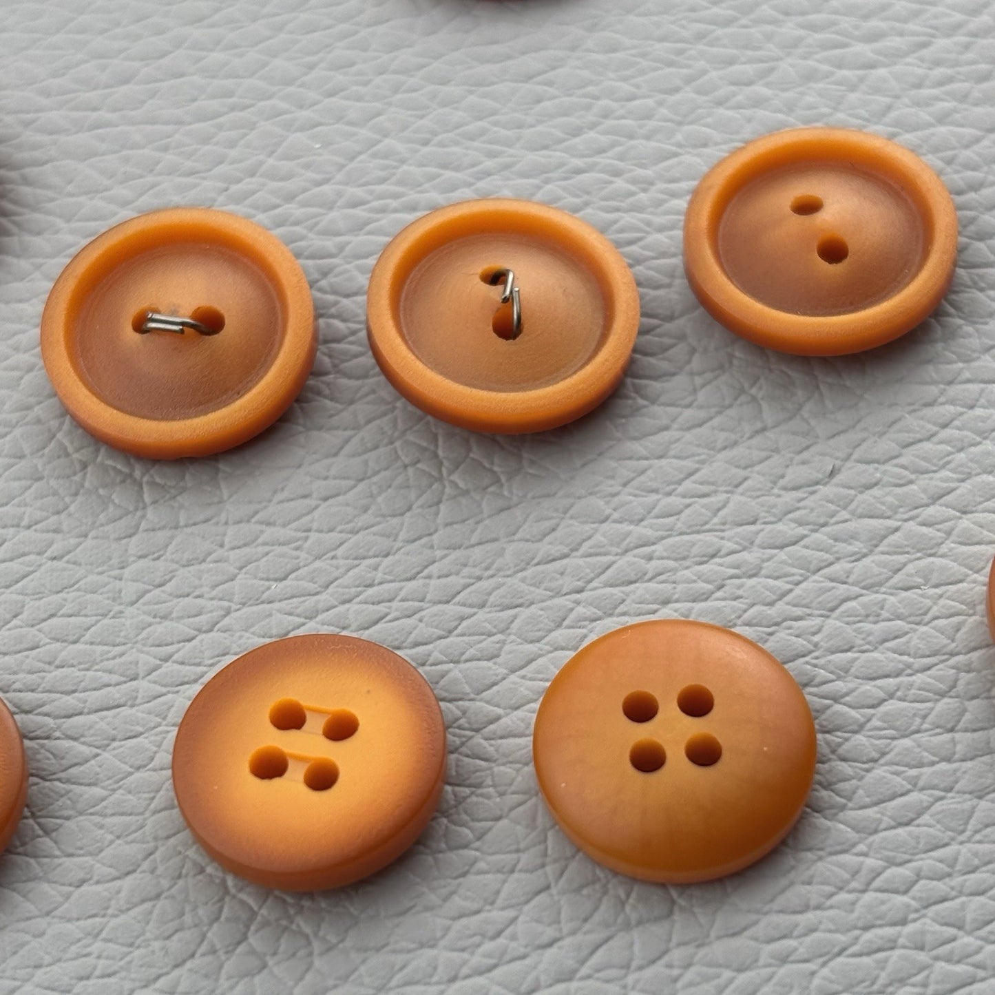 50 New Orange Ombré Plastic Two Hole And Four Hole Round Clothing Buttons