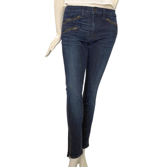 Rag & Bone Kensington Skinny Jeans Y2K Grunge Dark Wash Zip Ankle Stretch Sz 31