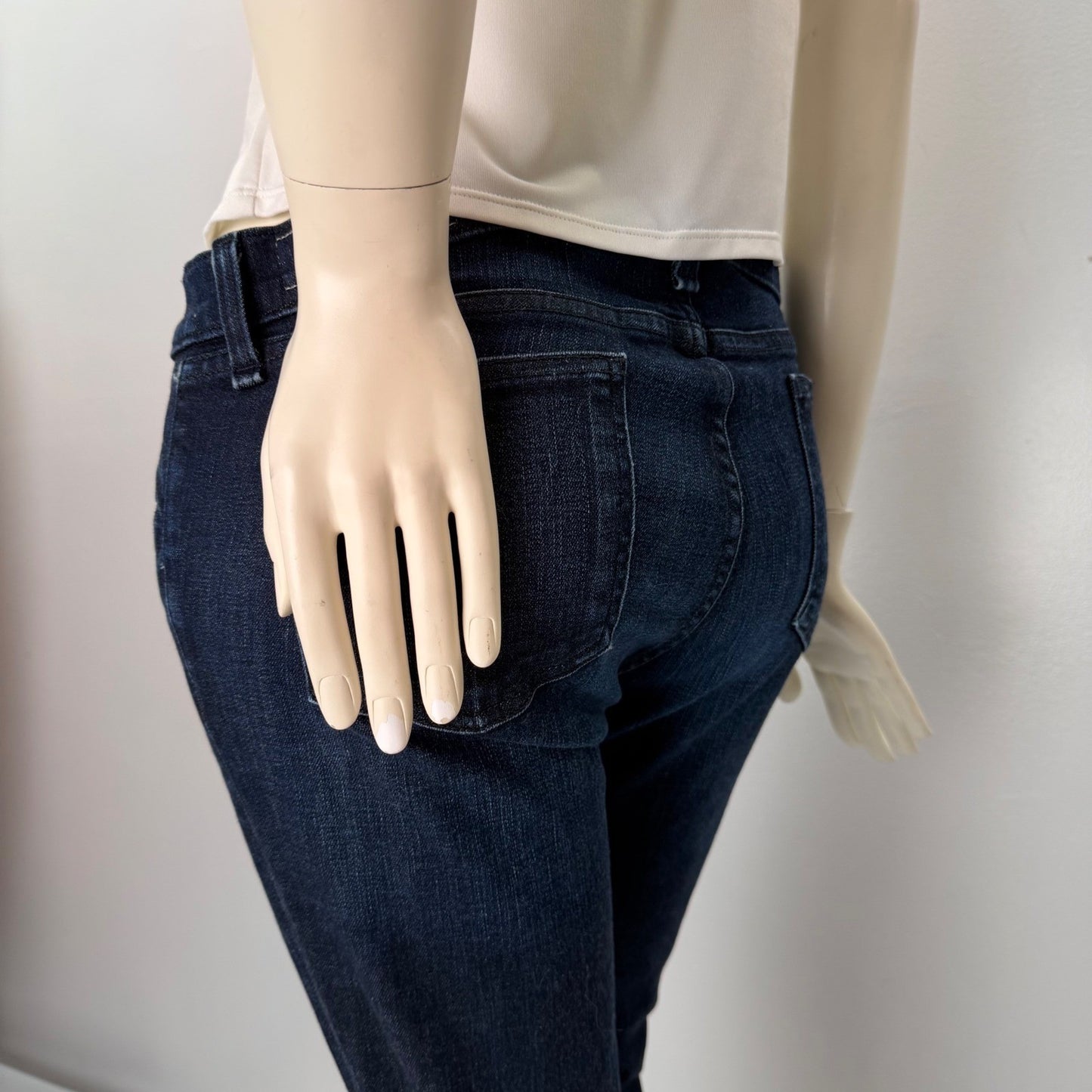 Rag & Bone Kensington Skinny Jeans Y2K Grunge Dark Wash Zip Ankle Stretch Sz 31