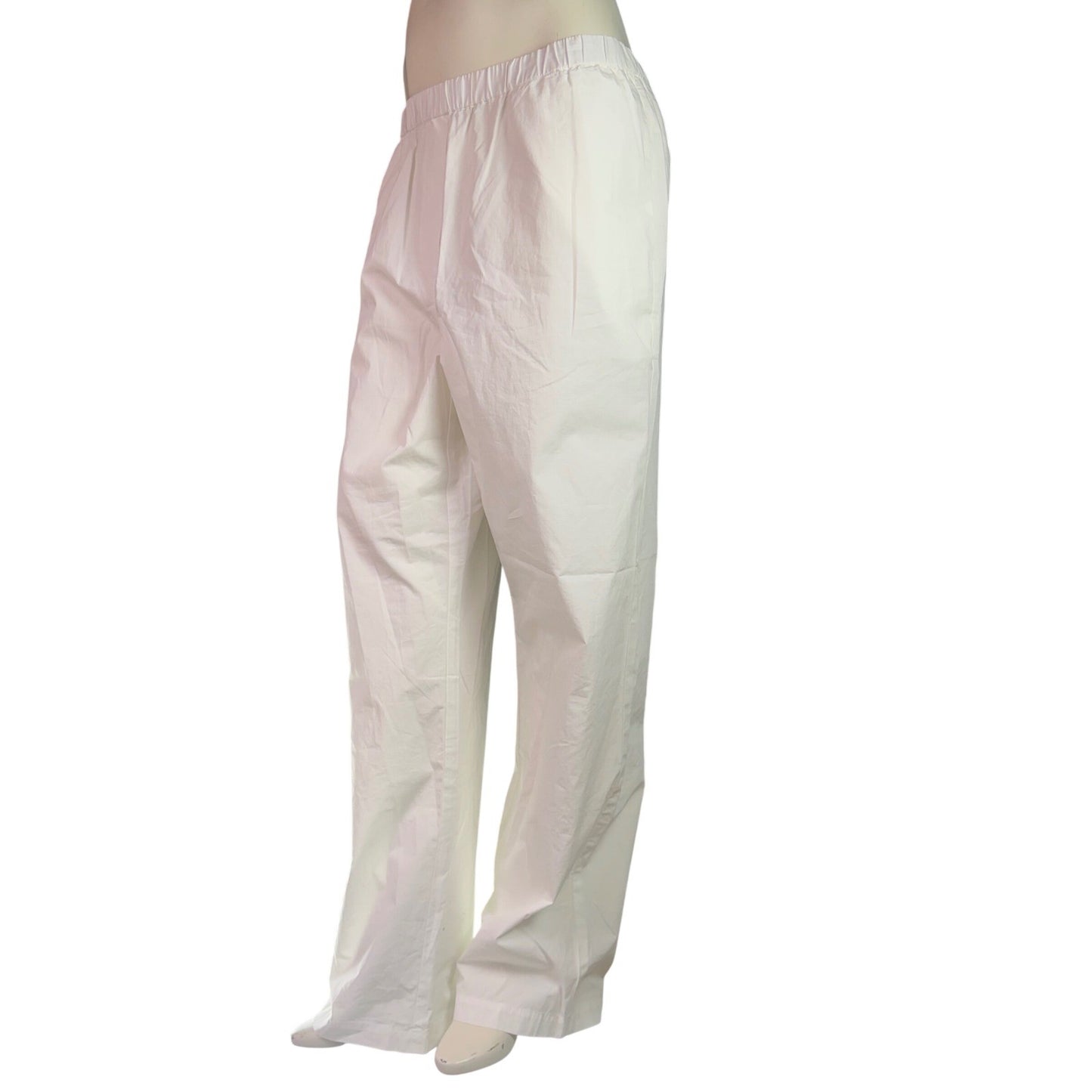 Wilfred Aritzia Boardwalk Pants White Cotton Poplin Relaxed Beach Summer NWT XS