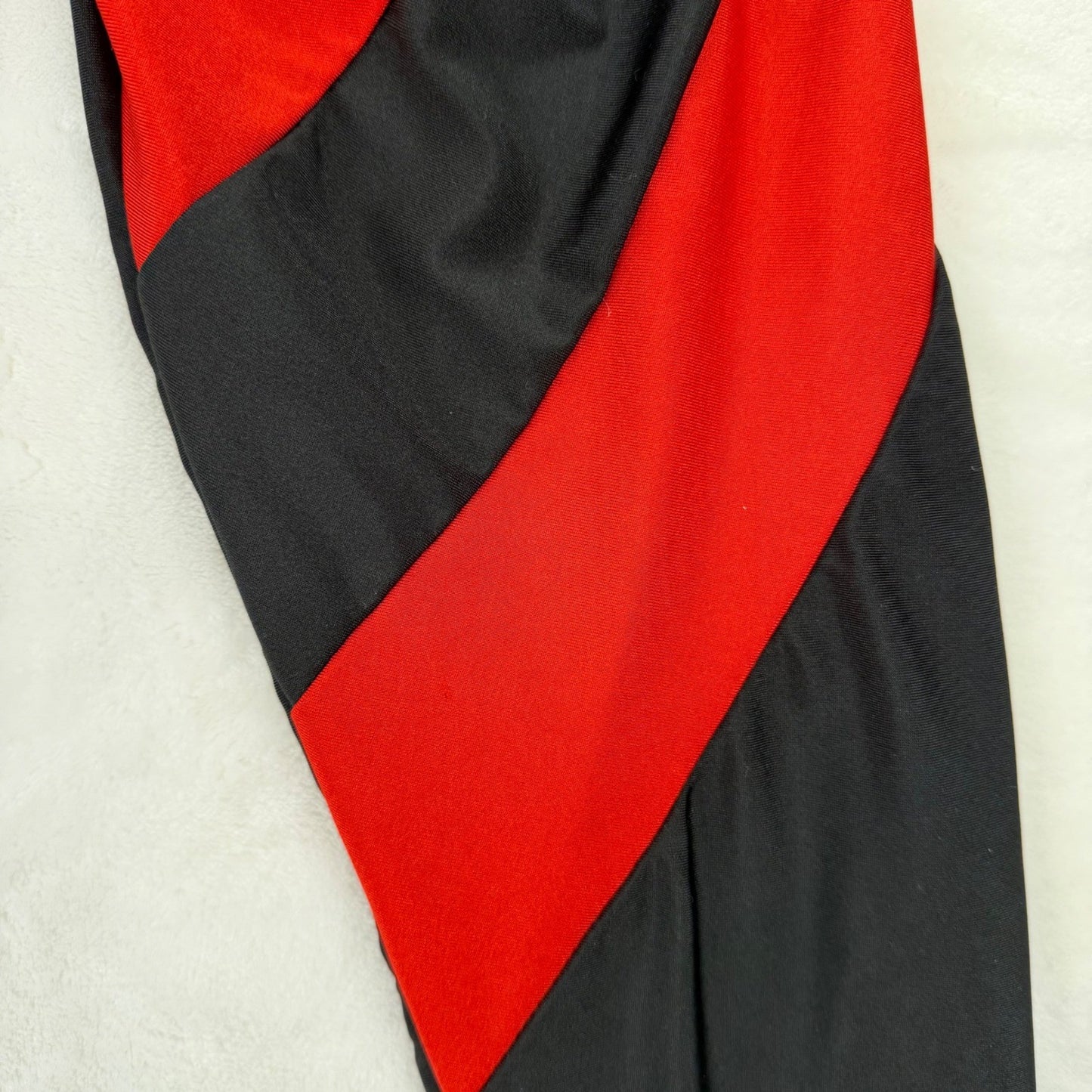 Black Red Heart Back Colorblock High Waisted Athletic Leggings Yoga Pants Small