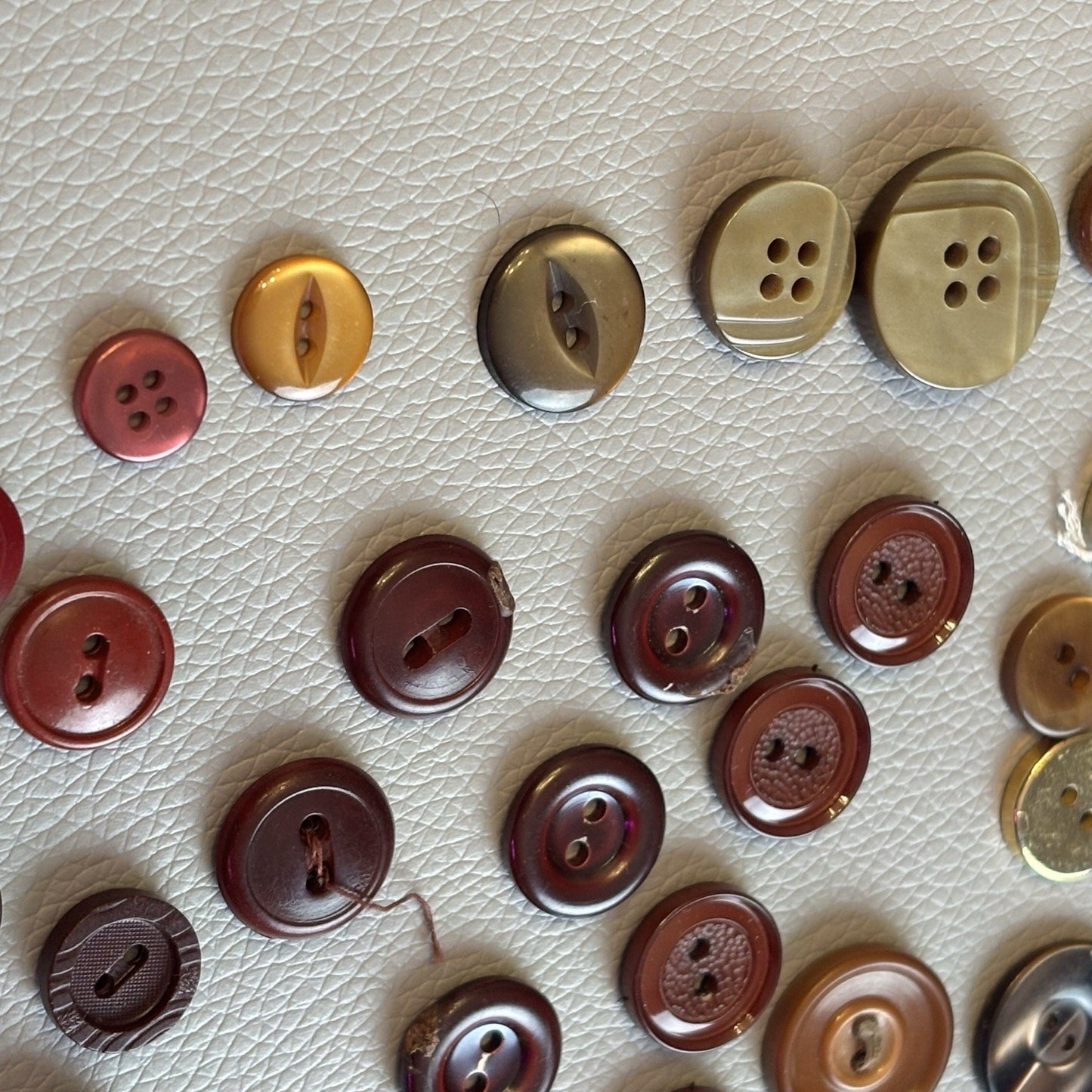 Vintage + New Burgundy And Red  Button Lot. Two Hole + Four Hole Plastic