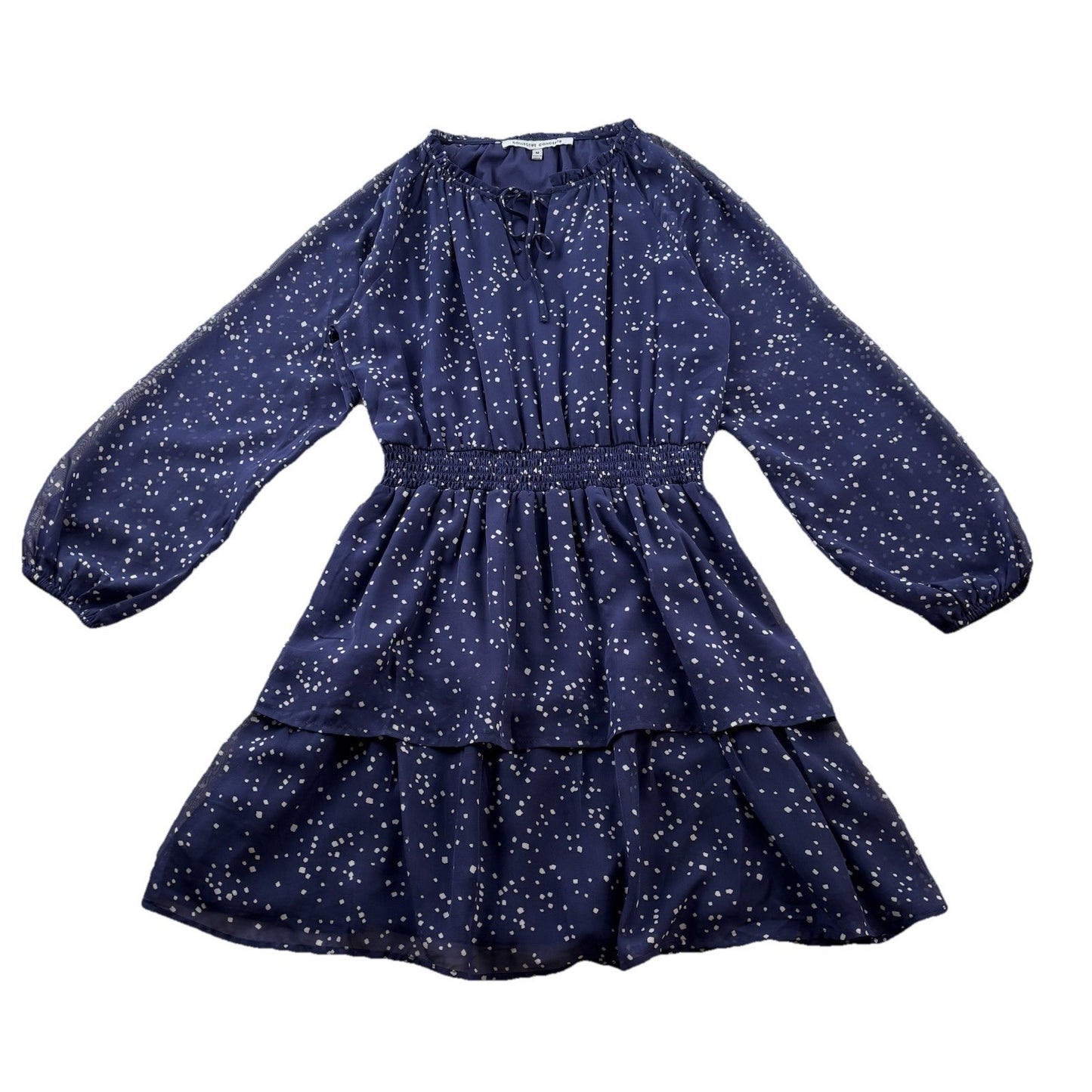 Collective Concepts Navy Ruffle Tiered Dress Modern Boheme Romanticcore Medium