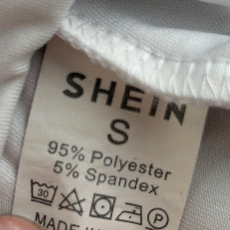 American Apparel Silver Leggings Large ~ Shein  White Crop Top Small Balletcore