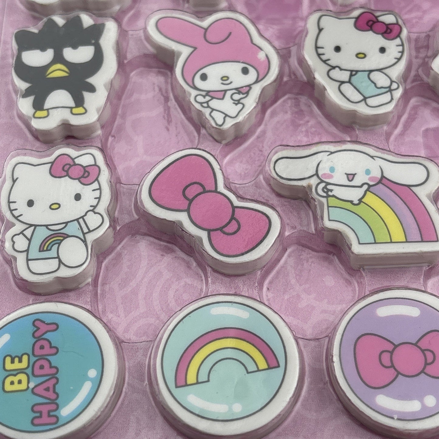 Hello Kitty and Friends 25 Mini Erasers — Sanrio Kawaii Stationery Set New
