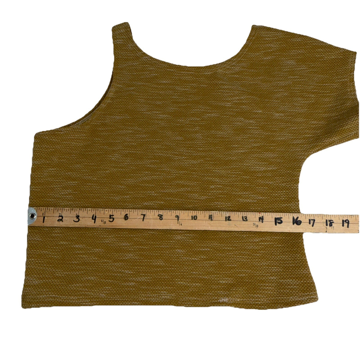 Burnt Orange Woman’s  Asymmetrical  Cold Shoulder Crop Top In Sz Medium Festival