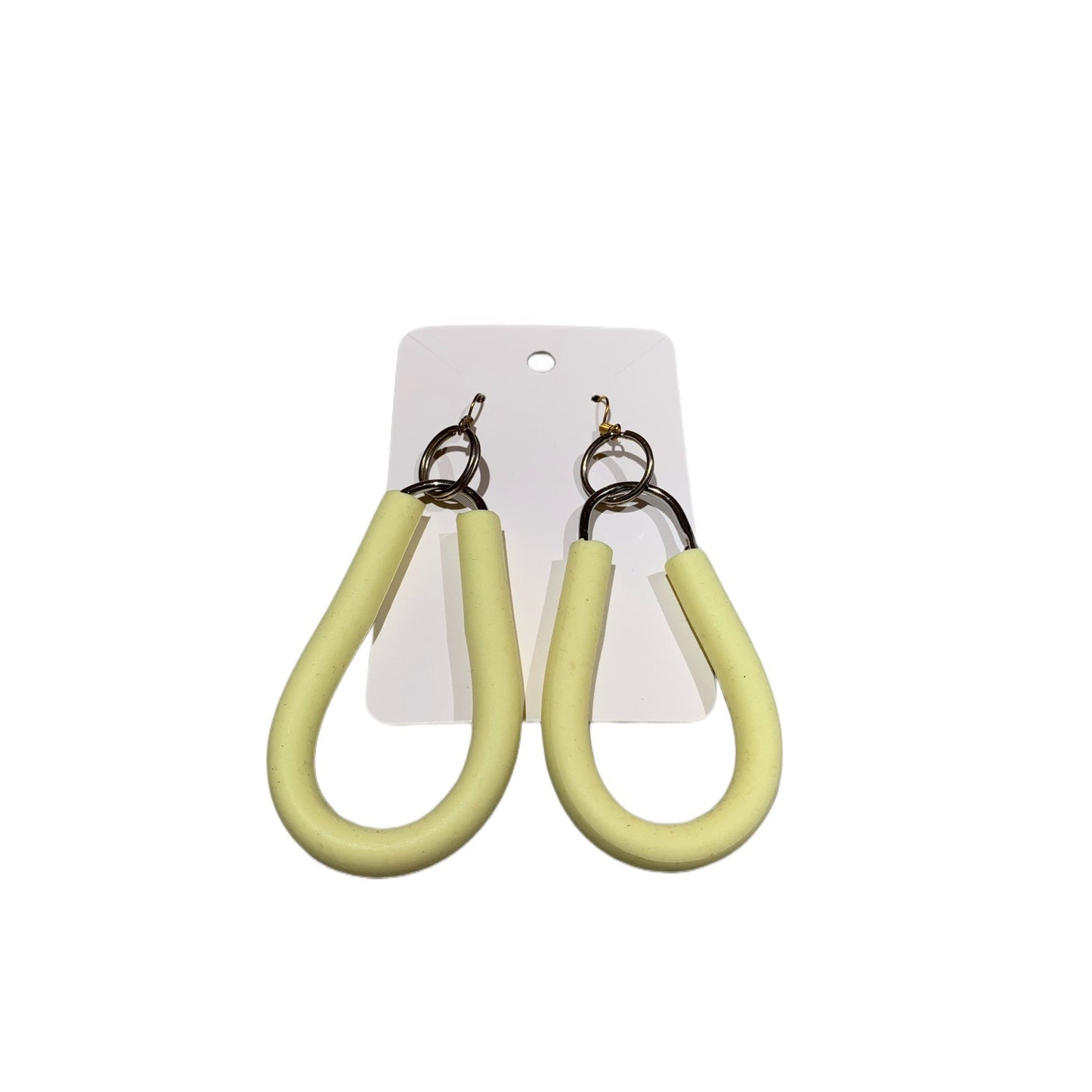 Simple Handmade Teardrop Hoop Earrings Chunky Colourful Statement Drops