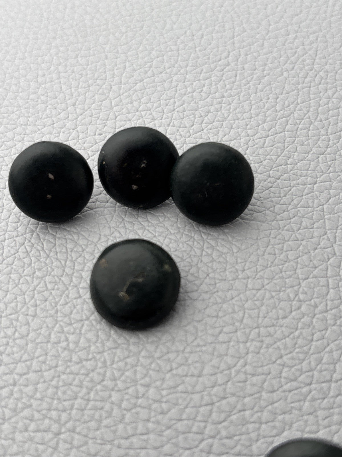 Victorian Black Mourning Buttons Set Papier Mâché Metal Shank Antique Rare Lot