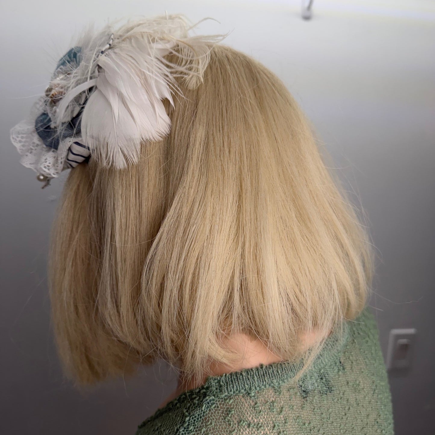 Handmade Nautical Fascinator Headband Seashell Pearl Lace Mermaidcore Blue OS