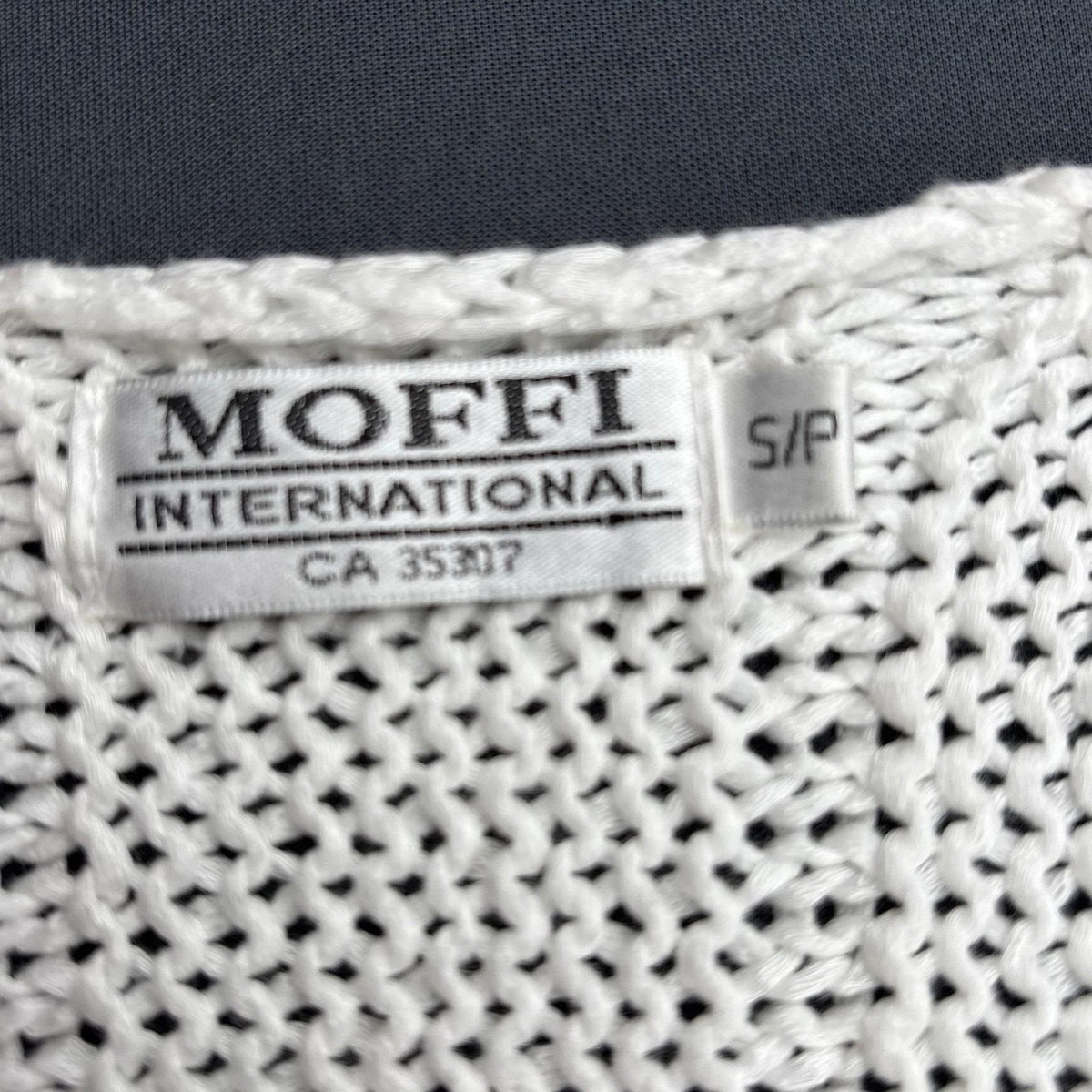 Vintage MOFFI International Ivory Open Knit Cardigan Bell Sleeve  Boho Sz Small