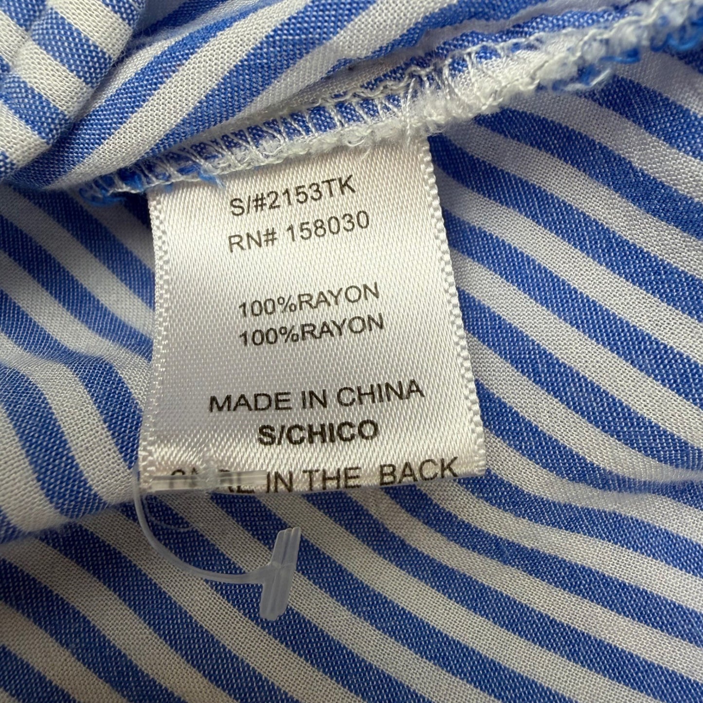 Love Tree Striped Button Down Shirt nautical Preppy Coastal Grandmother Sz S