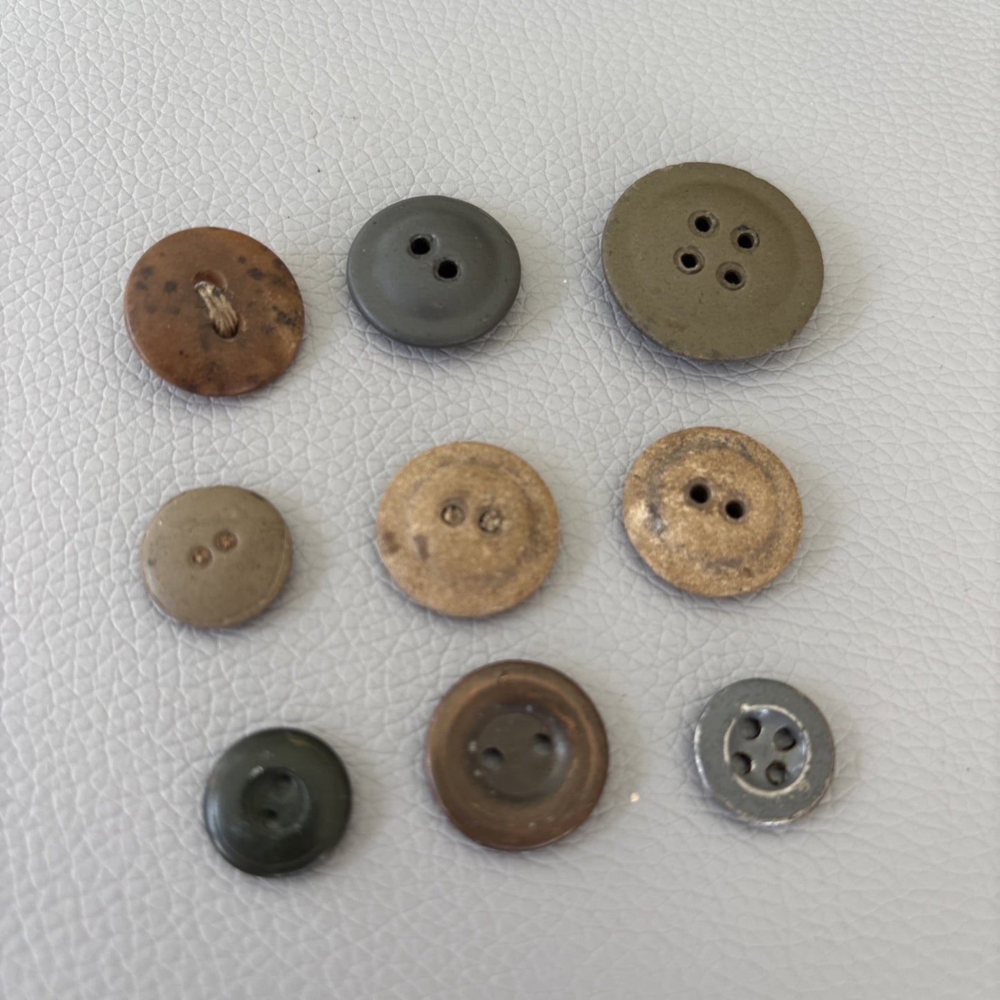 WWII Military & Utility Button Lot 1930s-1950s • Bakelite Casein Metal Mix