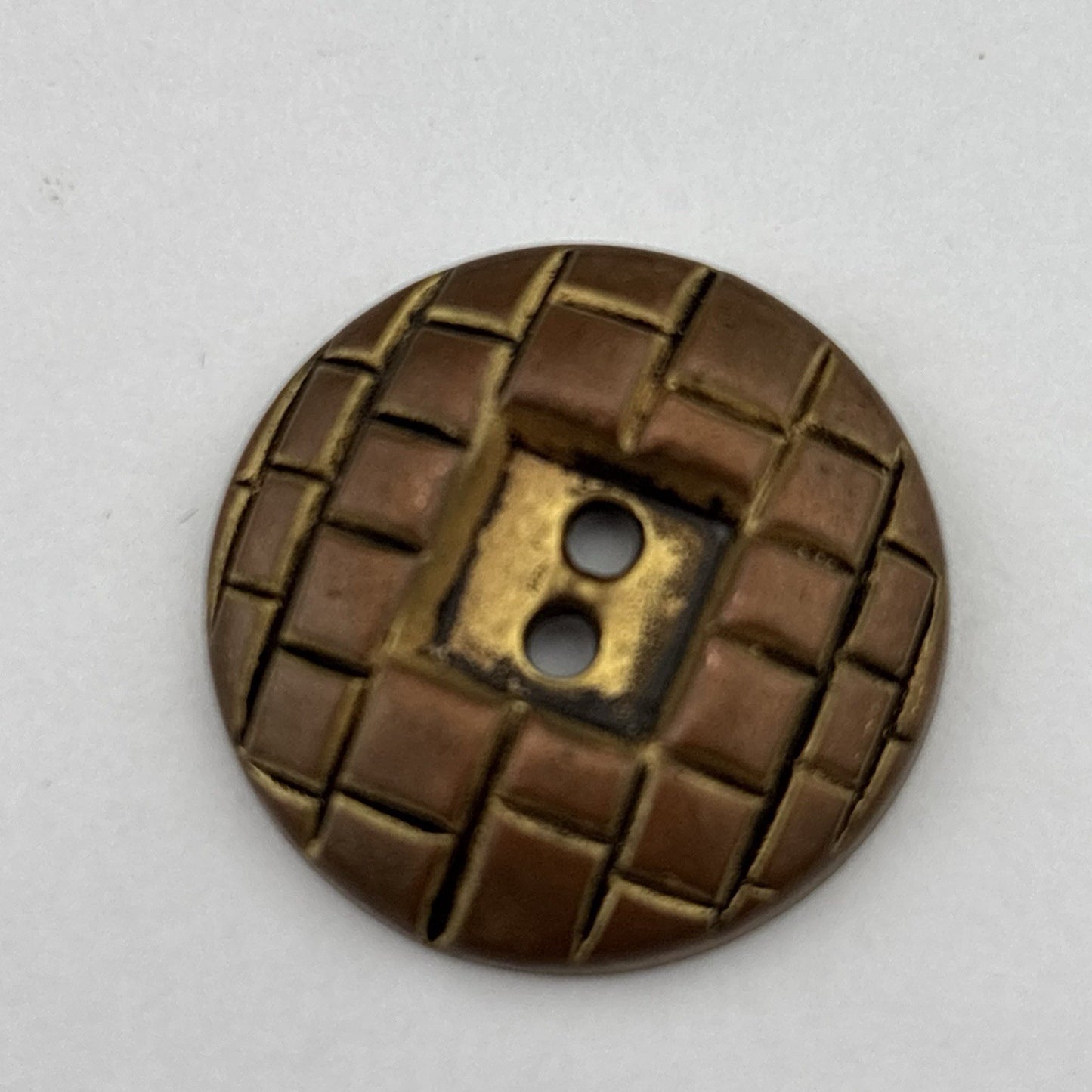 Vintage Brass Button Lot – Etched, Textured & Crest Designs in Bronze Tones, 24