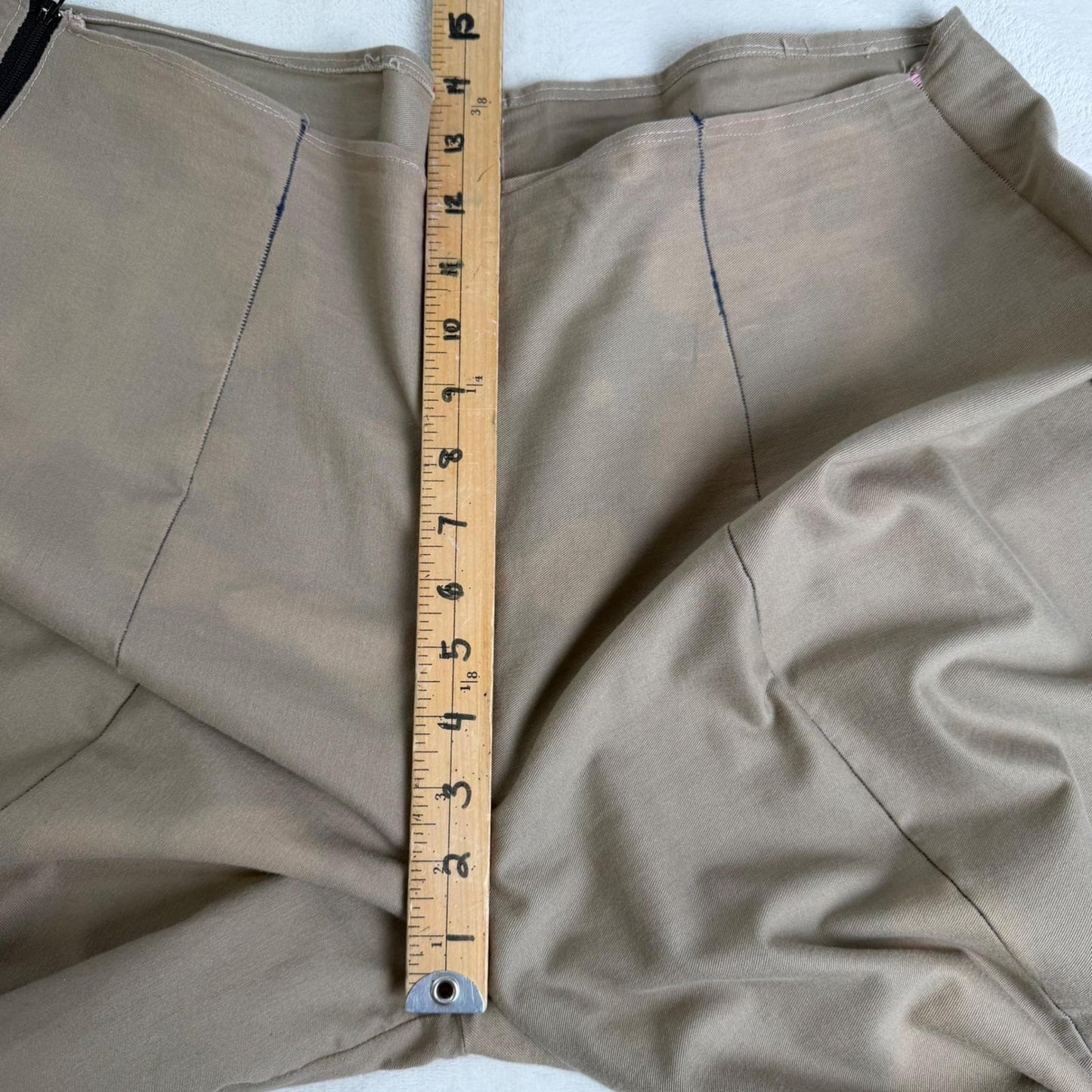 Simple  Wide Leg Trousers Tan Streetwear Rave Pants Large