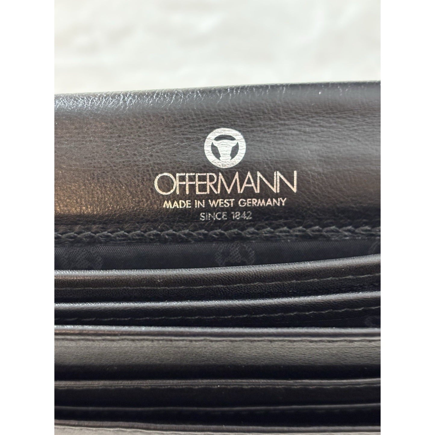 Offermann Black Leather Document Clutch Combination Lock Old Money Quiet Luxury