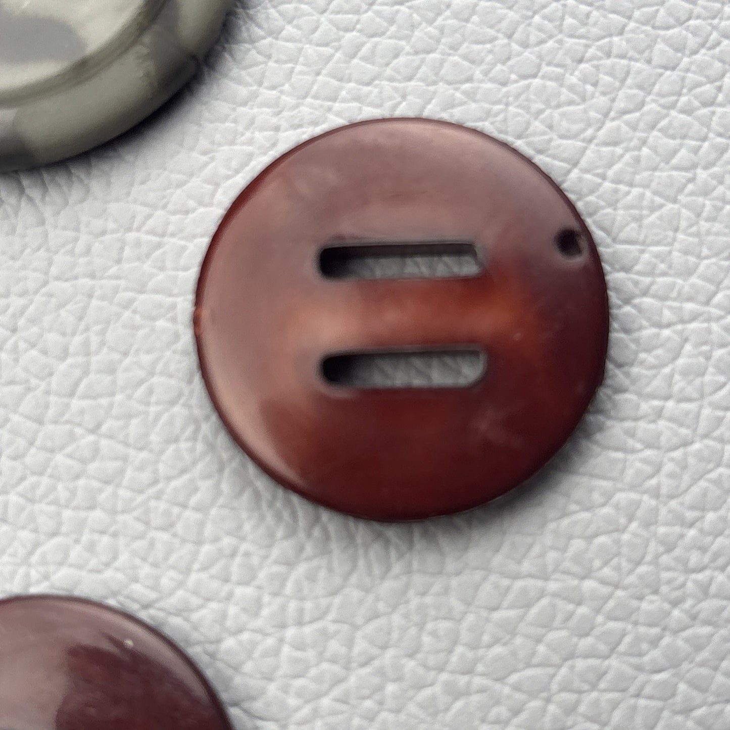 Vintage Casein & Bakelite Buttons Lot | Marbled Gray, Brown Slot, Black Shank