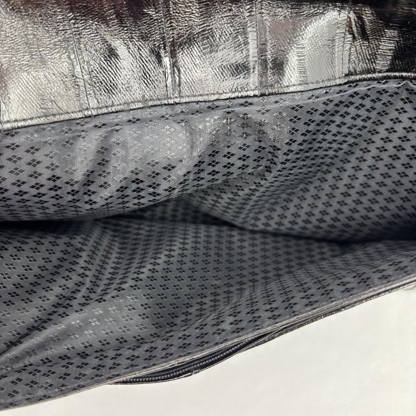 Vintage Black Eel Skin Clutch Leather Classic Quiet Luxury Old Money Mob Wife