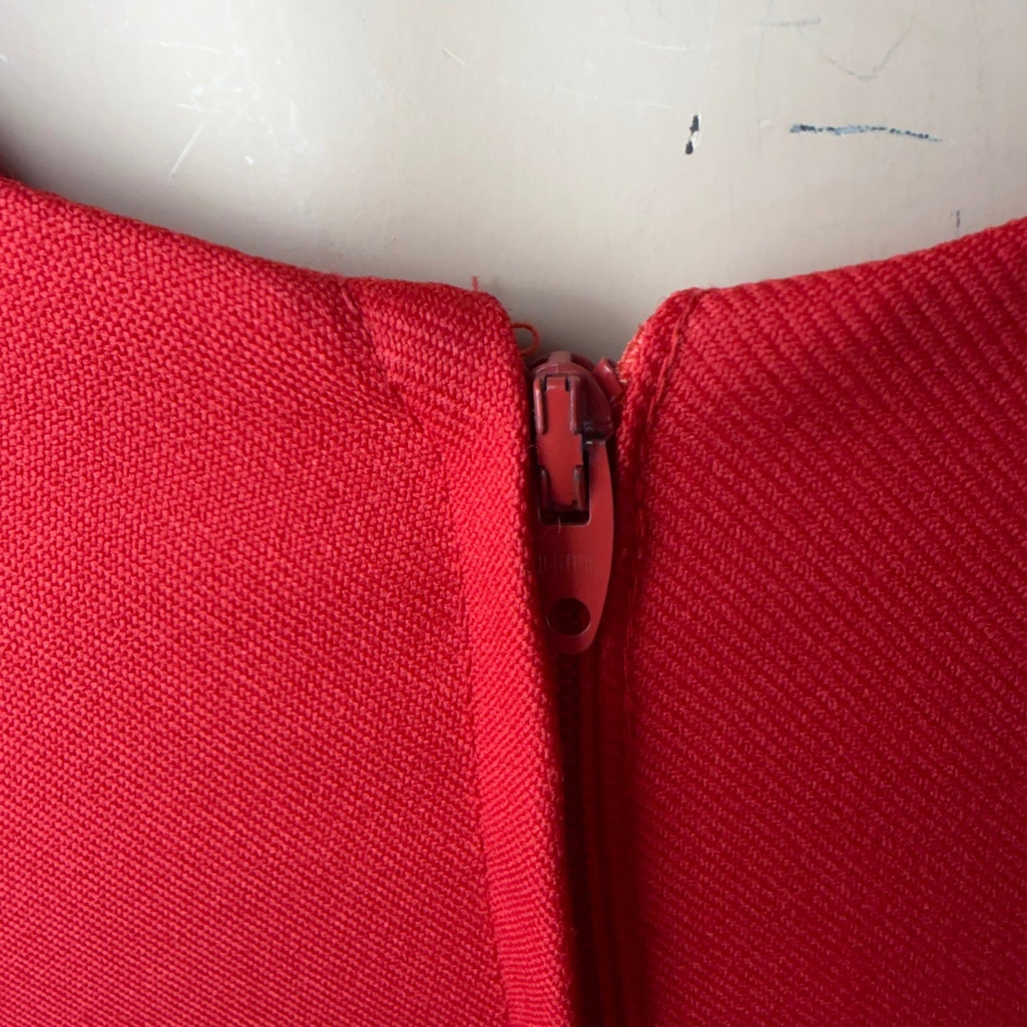 Vintage Red Mini Dress Sweetheart Neckline Front Slit 90s Y2K Aesthetic Small