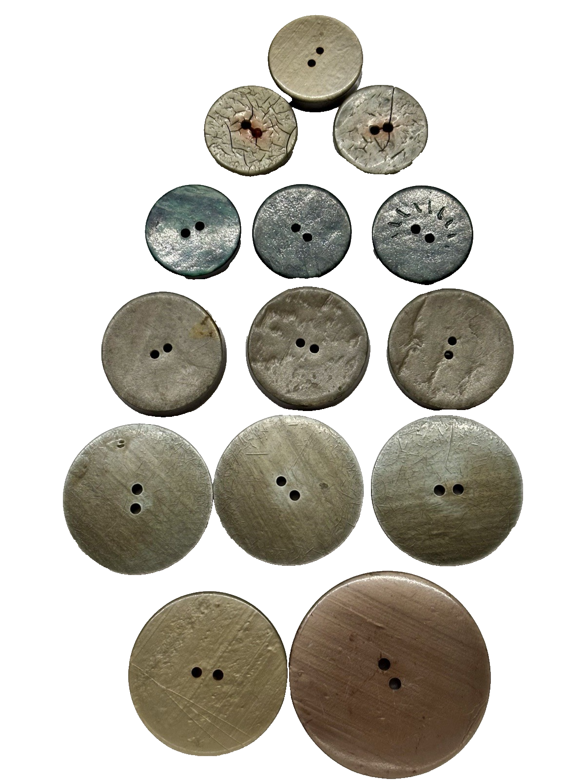 Vintage Bakelite Casein Button Lot Art Deco Fan Oversized Coat Sewing 1930s-50s