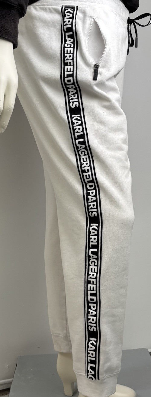 Karl Lagerfeld Block Letter Logo Jogger Sweatpants Sz XL Athleisurecore Glamcore