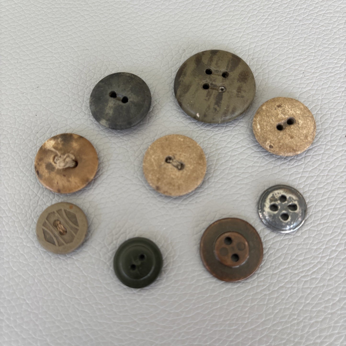 WWII Military & Utility Button Lot 1930s-1950s • Bakelite Casein Metal Mix