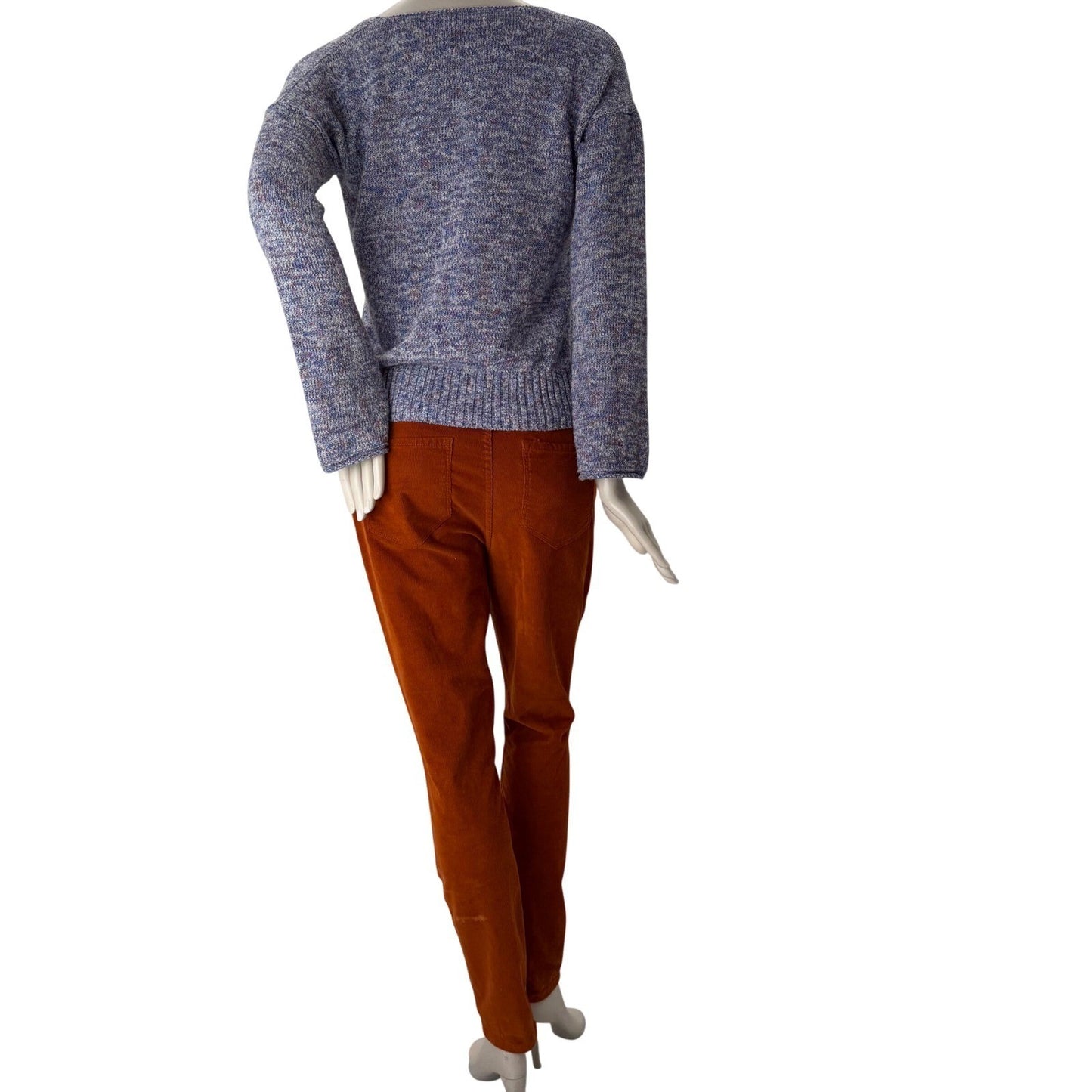 Fall Capsule Outfit - J.Crew Sweater Old Navy Tee Corduroy Pants Scarf Socks S