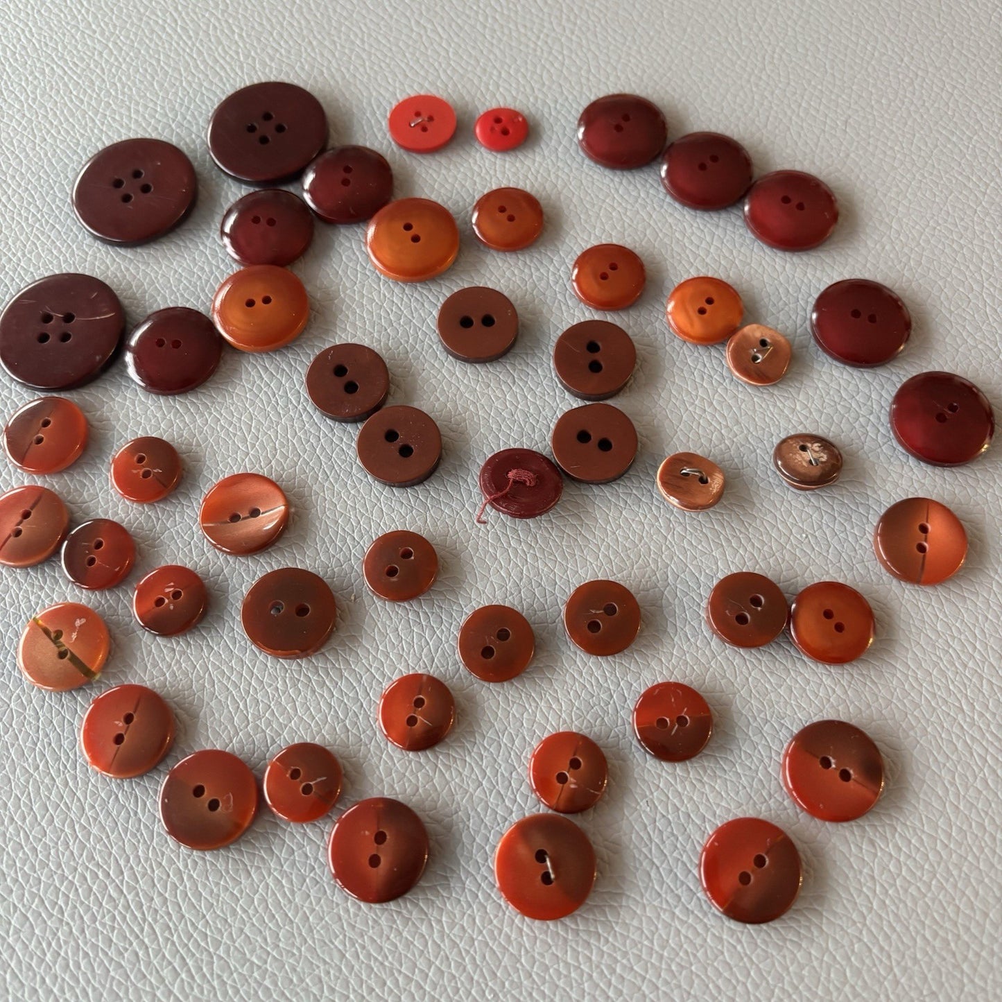 Vintage + New Red Burgundy Button Lot. Mix Two Hole Four Hole Button Crafts Sew