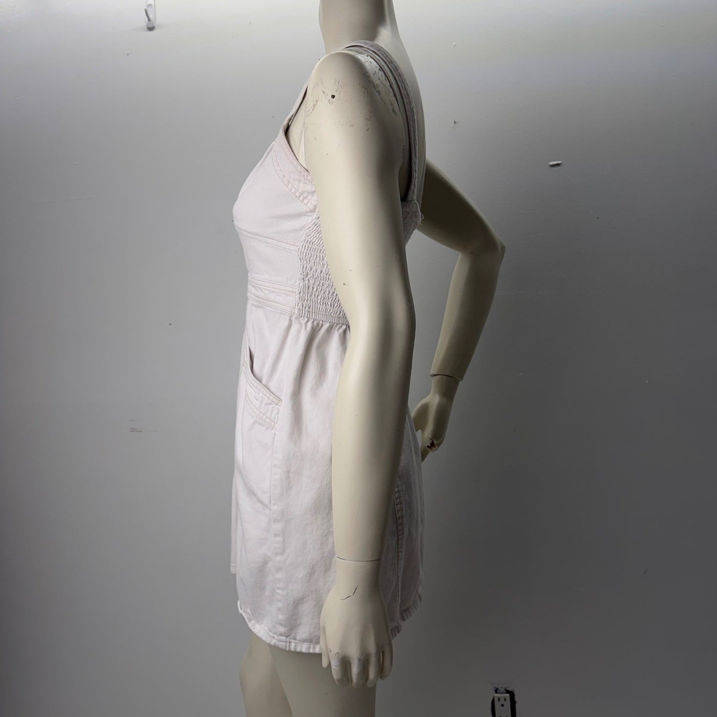 Gap Denim Dress Sweetheart Neck Smocked Back  Size M country girlhoodcore Y2K