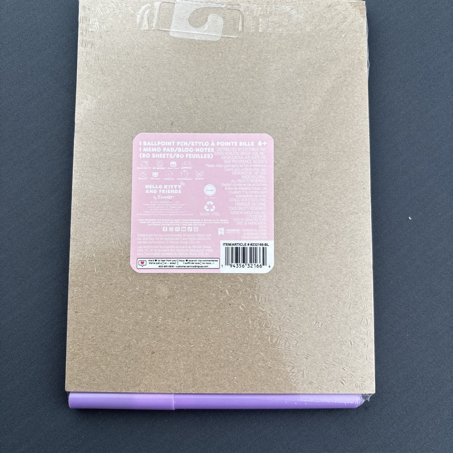 Hello Kitty and Friends Snack Shop Memo Pad & Pen Set — Kawaii Sanrio Notepad