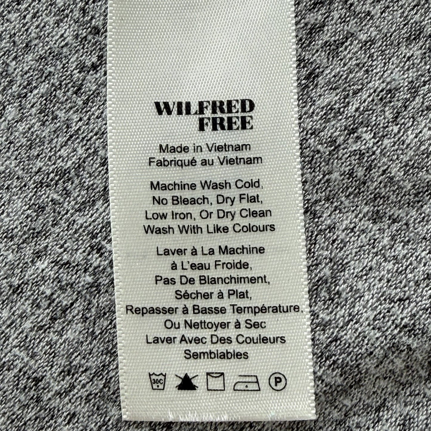 Wilfred Free Open Front Cardigan Grey Slouchy Cocoon Pockets Womens S