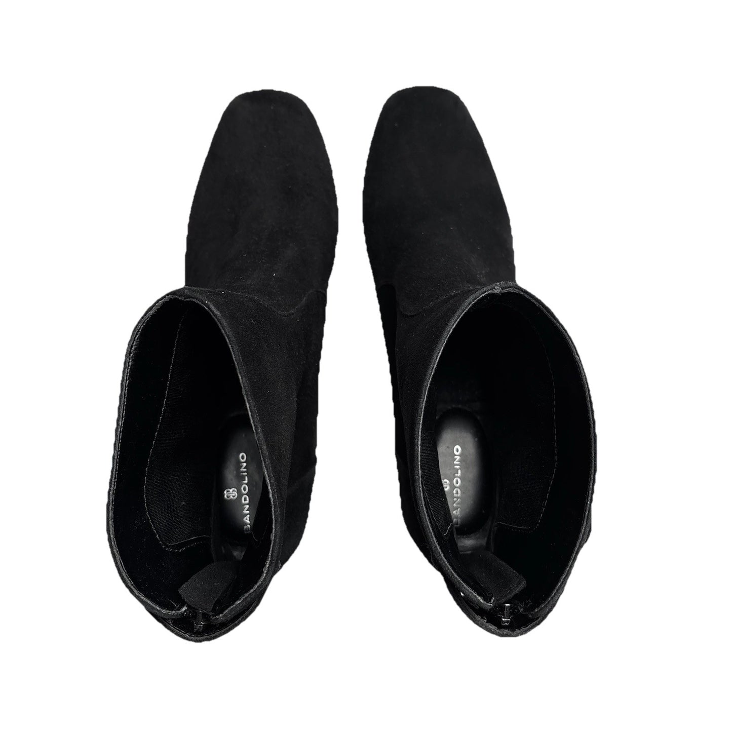 Bandolino Ankle Boots Women’s Size 8.5 Black Patent Block Heel Snap Closure