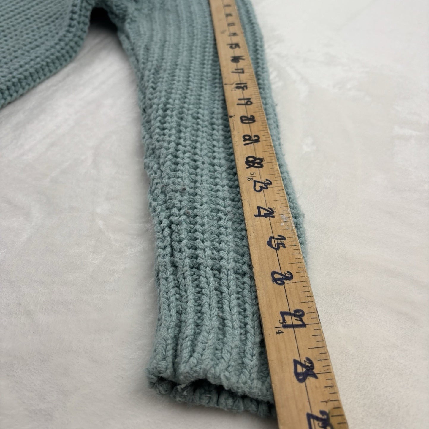 Minimum Turqouise Chunky Knit Sweater Dress Women's Size M Long Sleeve Cozy