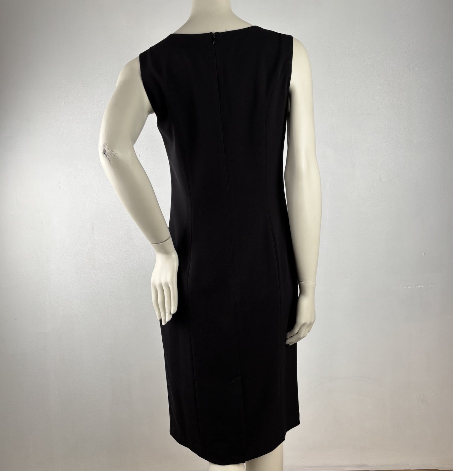 Tribal Black Stretch Sheath Dress 6 | Embellished Neckline | Classic LBD