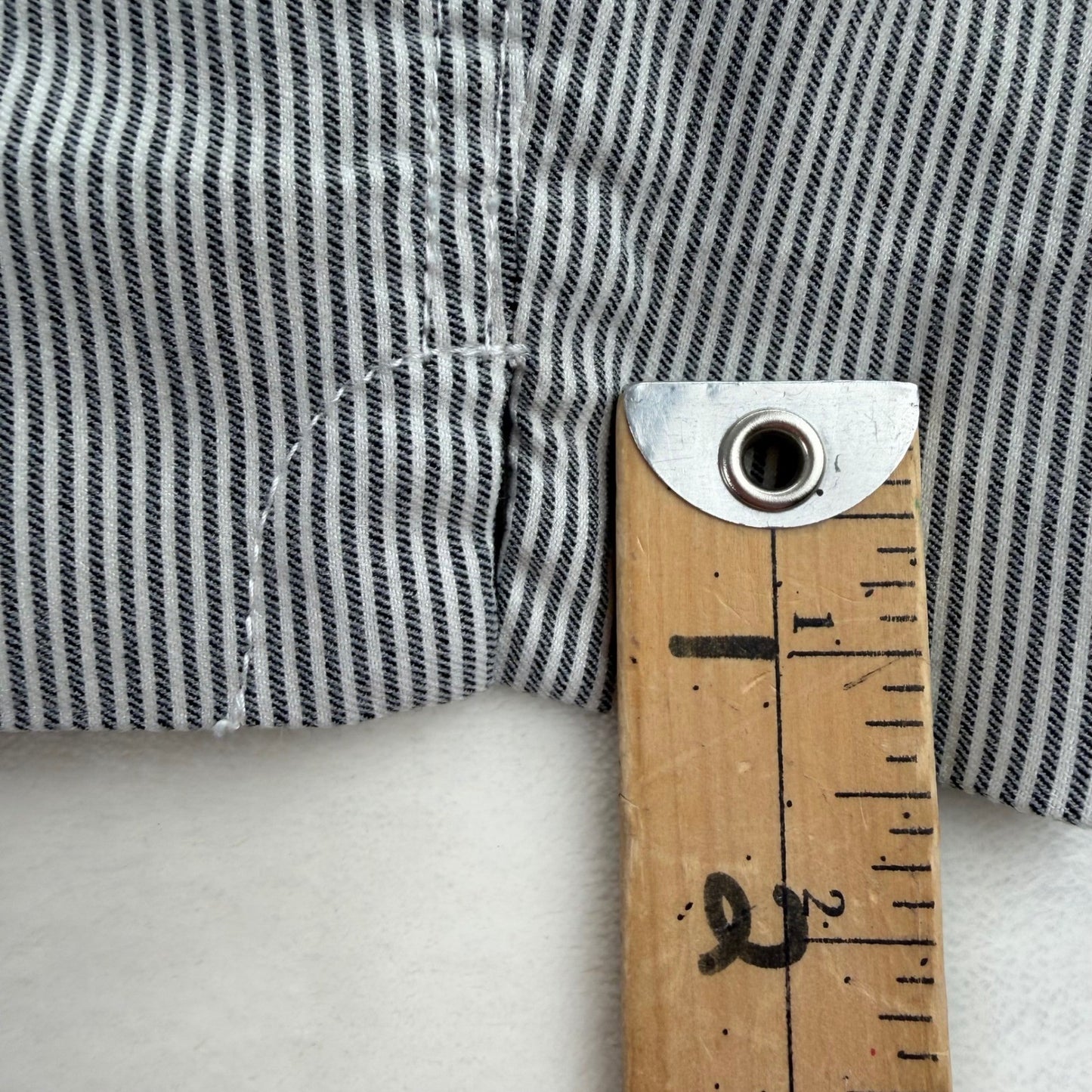 Hilary Radley Black White Pinstripe Pull On Shorts Stretch Size 10 Nautical Prep