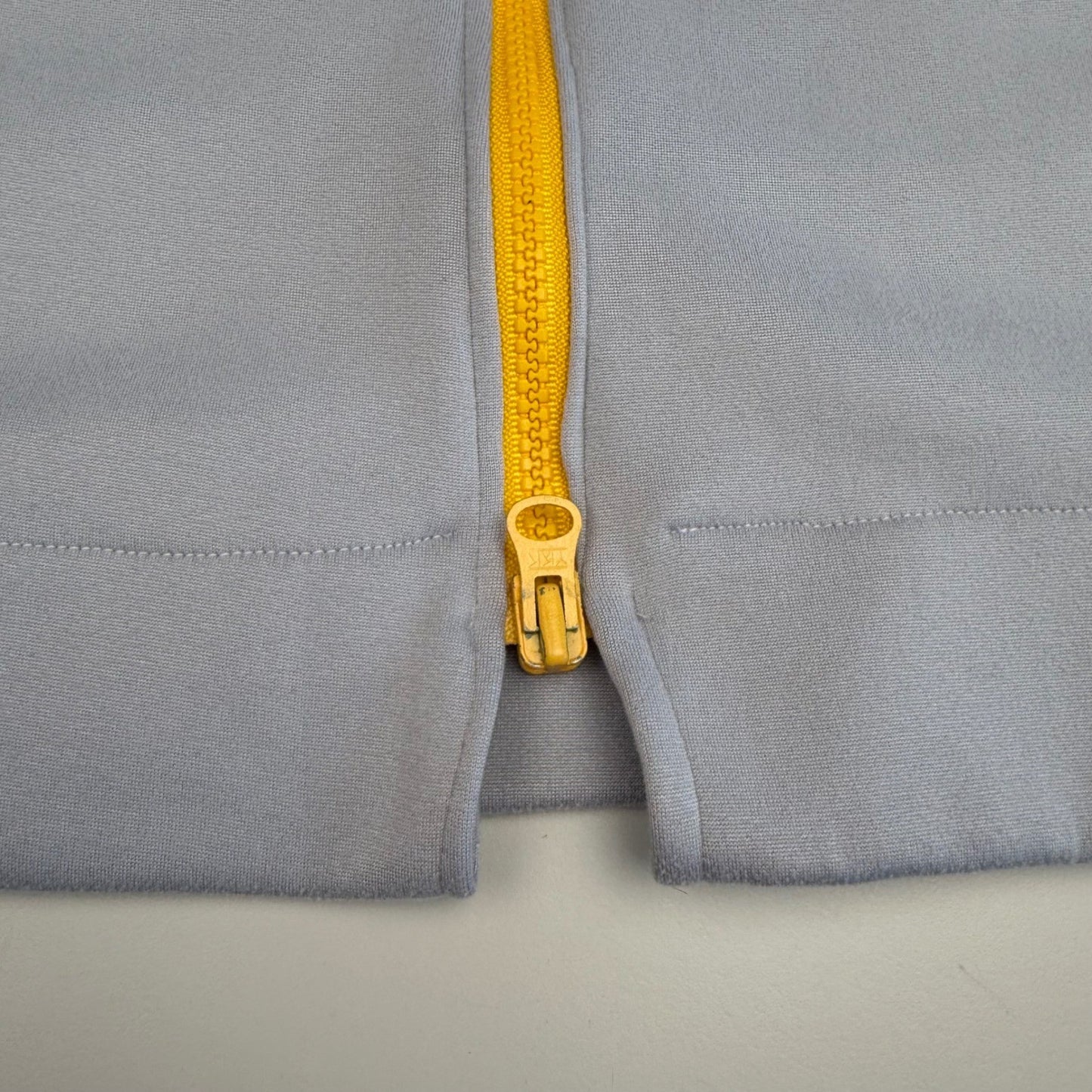 Simpłe Clothing ZipUp Shacket Shirt Grey Yellow Contrast Blokecore Retro XL