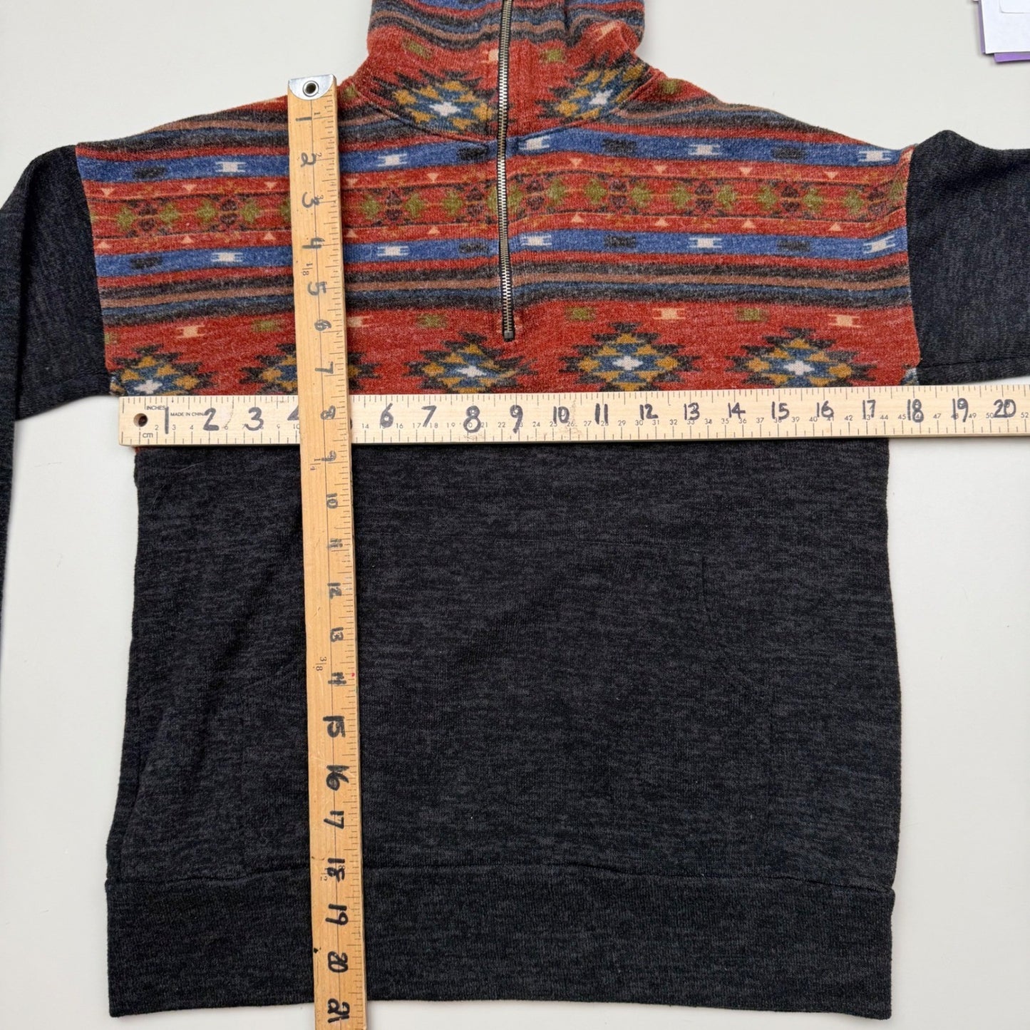Eclipse 1/4 Zip Pullover Southwestern Print Gorpcore Cabincore Grandmacore S