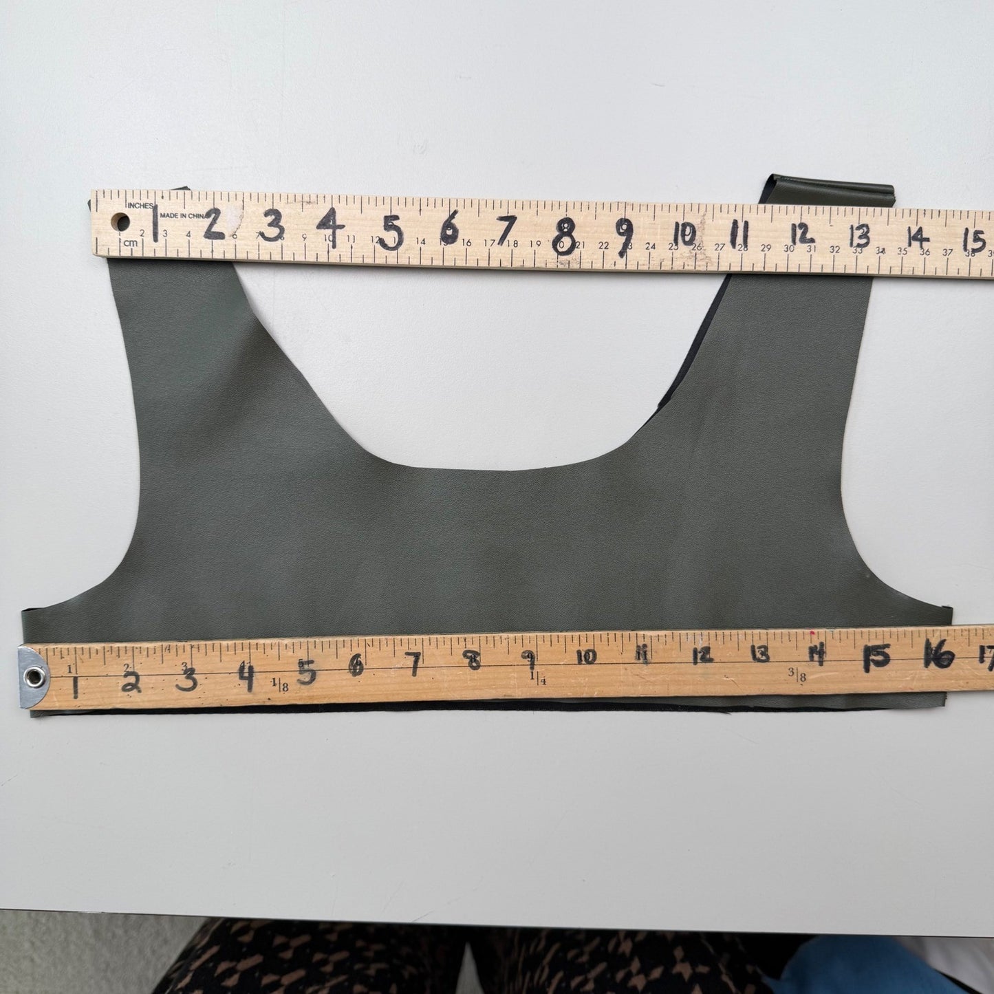Simple Clothing Micro Crop Top Olive Green Faux Leather Cyberpunk Rave Size S