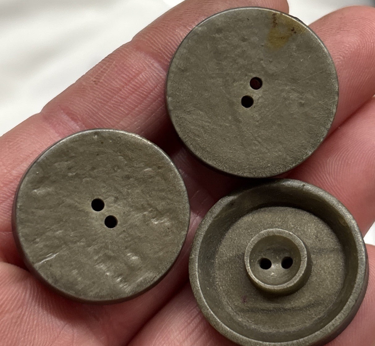 Vintage Bakelite Casein Button Lot Art Deco Fan Oversized Coat Sewing 1930s-50s