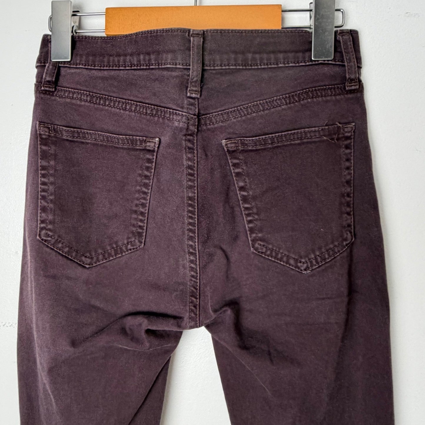 Gap 1969 True Skinny High Rise Jeans Plum Dark Academia Denim Sz 25r minimalist