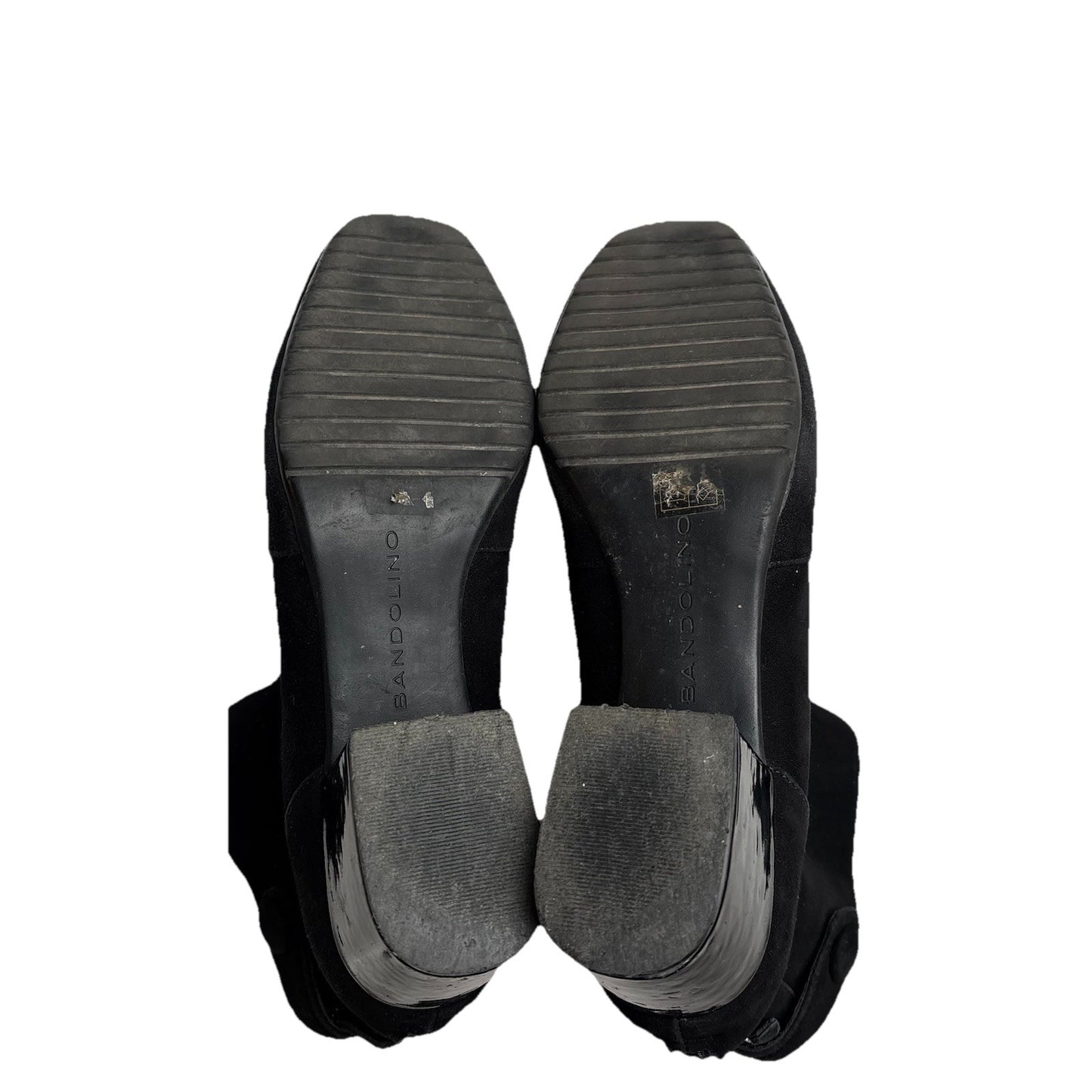 Bandolino Ankle Boots Women’s Size 8.5 Black Patent Block Heel Snap Closure