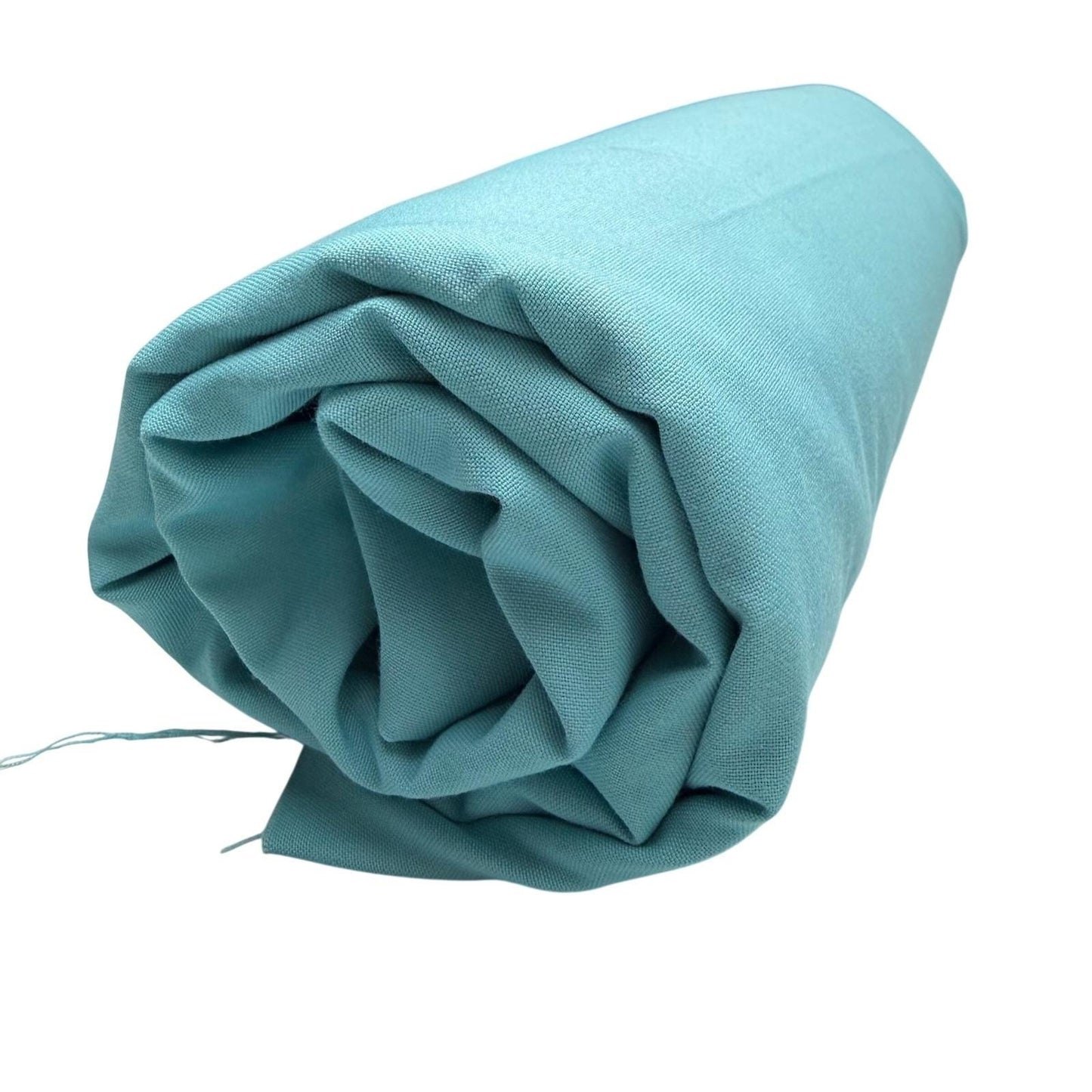 Turquoise Blue Woven Fabric Roll Solid Color Textile Sewing Upholstery 3.2 Meter